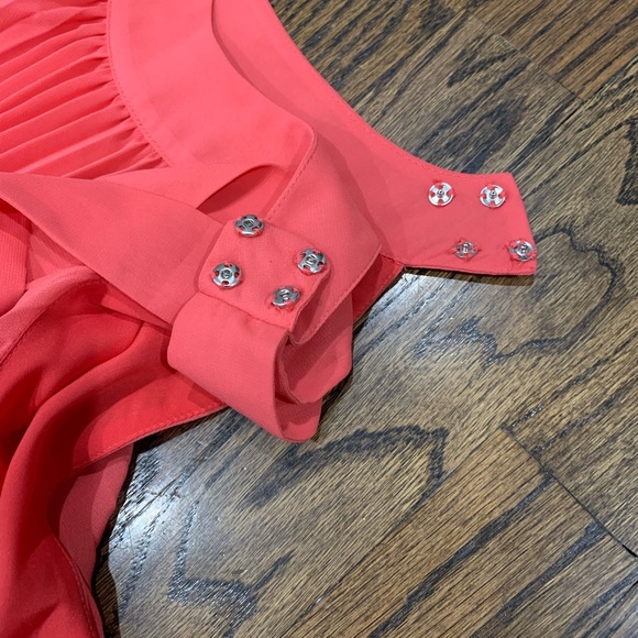 New CeCe Pleated Dress Ginger Pink Size 2 - Picture 9 of 12